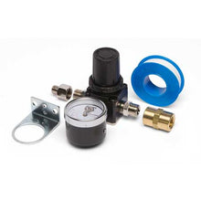 Regulator And Pressure Gauge with 1-100 PSI range, piston type regulator, 1/4 inch fitting, and 0-100 psi gauge display incremented by 2 psi.