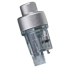 Iwata Pistol Grip Moisture Filter with clear bowl and spring-loaded valve for clean, dry air and comfortable grip.