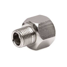 Sparmax 1/4 to 1/8 Male adaptor, metal air hose connector for regulators and valve assemblies with threaded fittings.