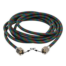 Spray Gun Hose 10ft with 1/4 inch fittings, nylon braided for flexibility and durable leak-free PVC construction.