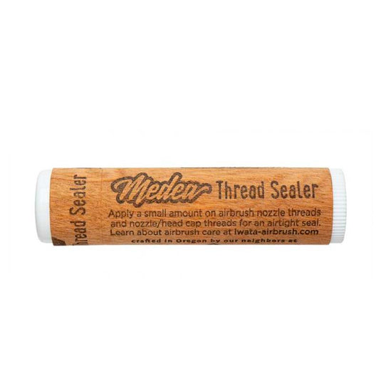 Iwata Airbrush Thread Sealer with bees wax for airtight sealing of airbrush nozzle and head cap threads.