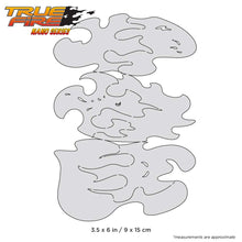 True Fire NANO stencil features detailed flame shapes for realistic custom fire effects on vehicles and models.