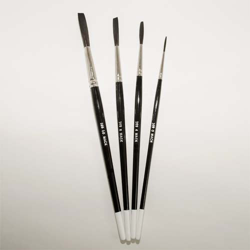Mack Pinstripe Blue Squirrel/black synthetic mix quill