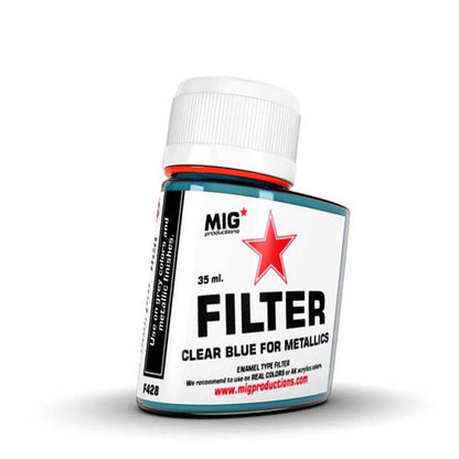 Mig Enamel Clear Blue Filter for Metallics 35ml