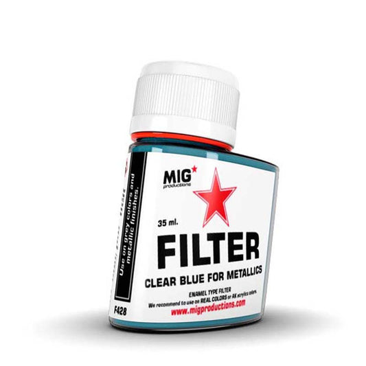 Mig Enamel Clear Blue Filter for Metallics 35ml