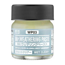 Mr. Weathering Paste Wet Clear in a small jar with black screw cap for detailed weathering effects and model finishing.