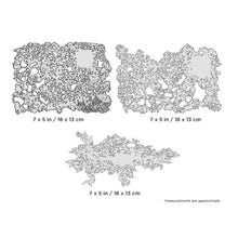 Texture FX stencil set with organic texture templates measuring 7x5 inches for adding natural effects to artwork.