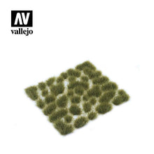 Vallejo Scenery Wild Tuft Dry Green with realistic dry green grass tufts for model landscapes and diorama detailing.