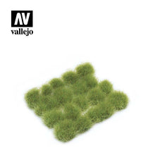 Vallejo Scenery Wild Tuft Light Green realistic model grass tufts for dioramas and miniature terrain crafting.