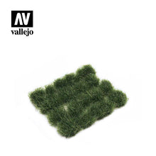 Vallejo Scenery Wild Tuft Strong Green X-Large 12mm, dense artificial grass tufts for diorama and model scenery.