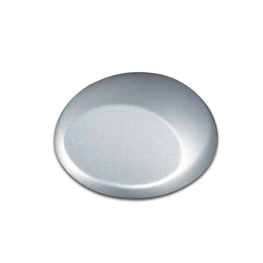 Wicked Aluminum Coarse metallic silver paint sample with highly reflective aluminum flakes and smooth finish.